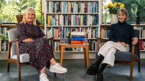 British event host Gaby Huddart interviews author Kate Mosse CBE