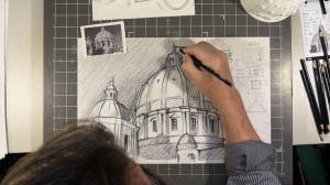 Sketch St. Peter’s Basilica with Professor Mark Keane