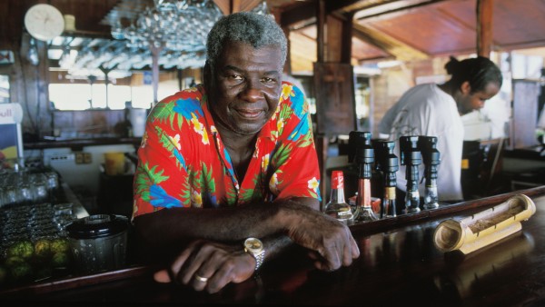 Anne Diamond interviews Basil Charles, owner of Basil’s Bar in Mustique 