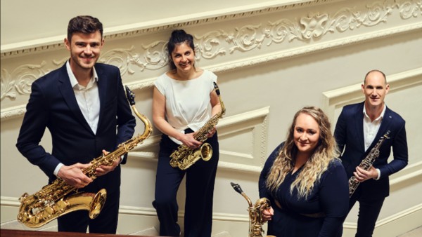 Immerse yourself in the dynamic sounds of the Ferio Saxophone Quartet