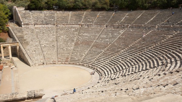 Delve into ancient theater traditions with historian Lucy Hallman Russell