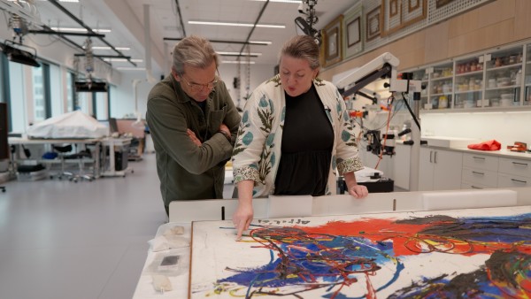 Alastair Miller in conversation with experts at the National Museum of Norway