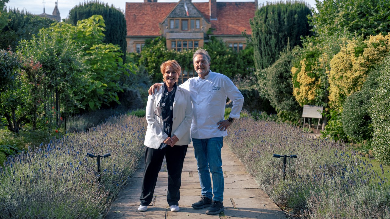 British journalist Anne Diamond interviews French chef Raymond Blanc