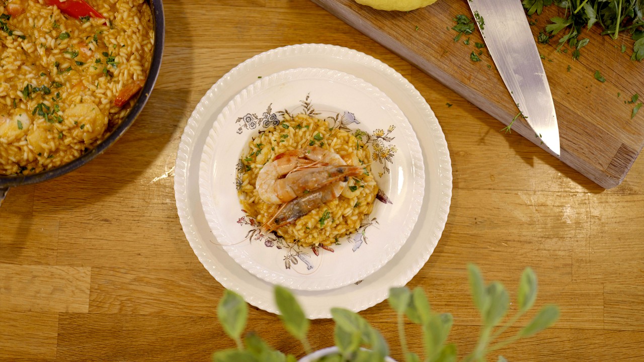 Learn to prepare prawn risotto with Italian chef Valentina Harris